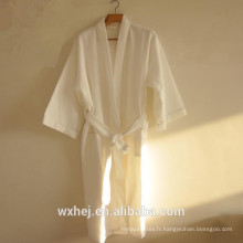 Vente en vrac 50% coton 50% polyester waffle kimono peignoir pour hommes et femmes